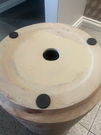 Round Plinth/Side Table - 70cm - Burl Wood Look