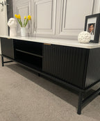 Modern TV Entertainment Unit - 140cm - Black & White