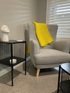 Black Table with Twisted Rope Detail