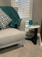Round Terrazzo Side Table with Solid Timber Base