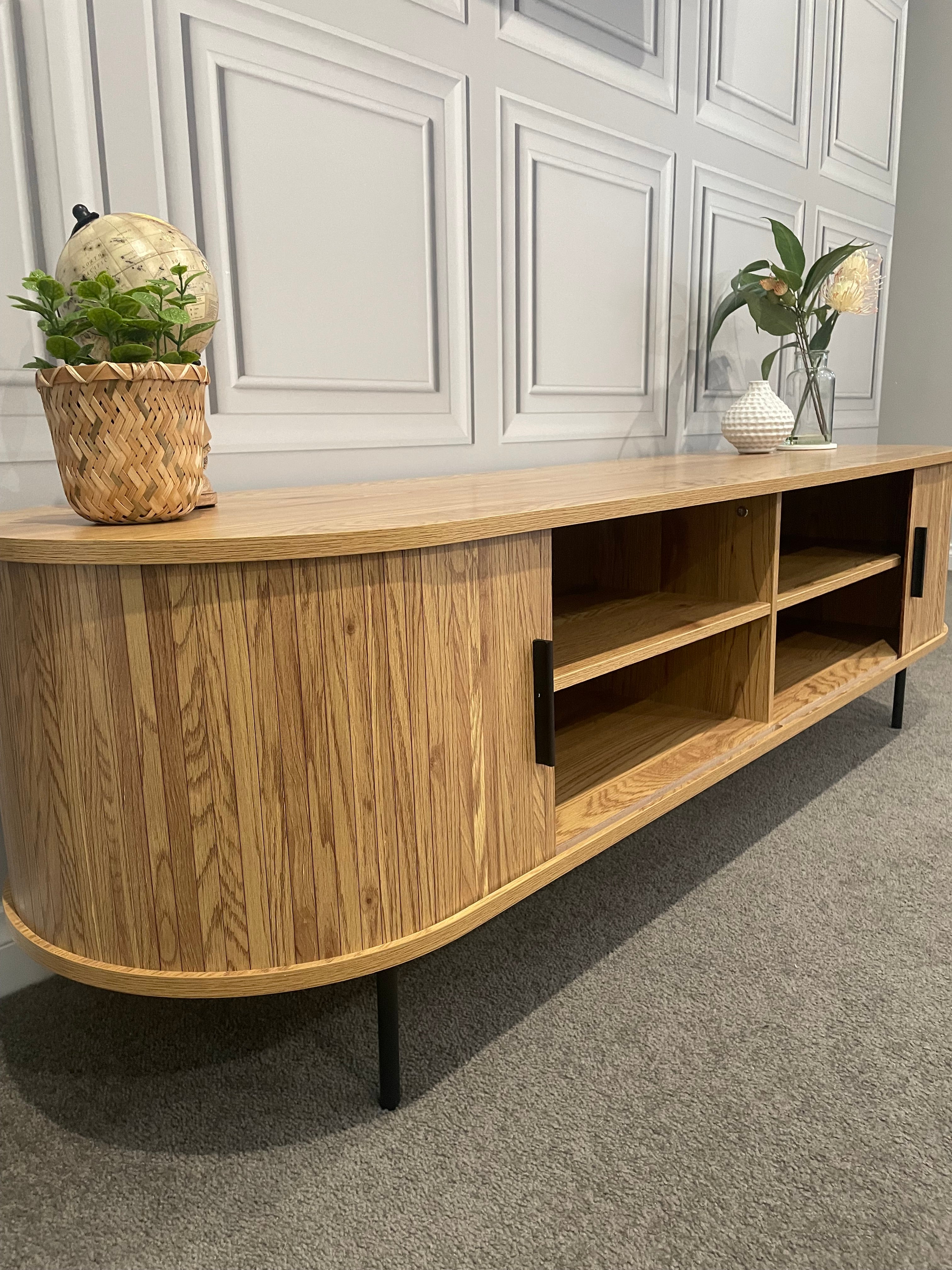 TV Entertainment Unit - 160cm - Natural Oak