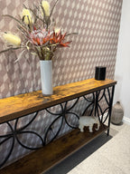 Industrial Wood-Grain Console Table – 180cm
