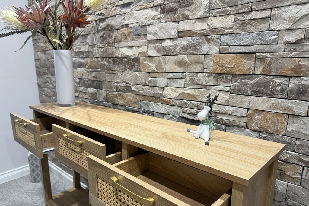 Rattan Drawer Console Table – 120cm