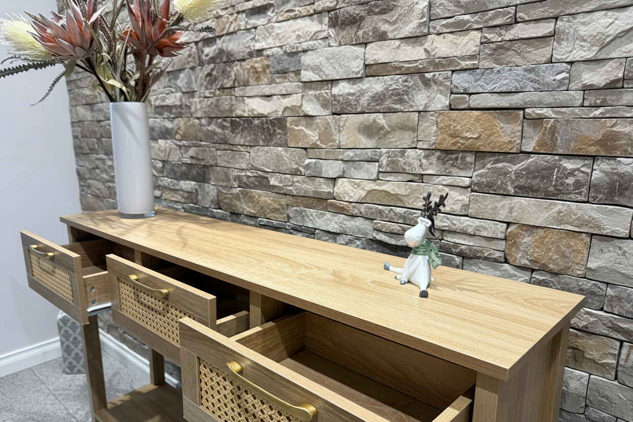 Rattan Drawer Console Table – 120cm