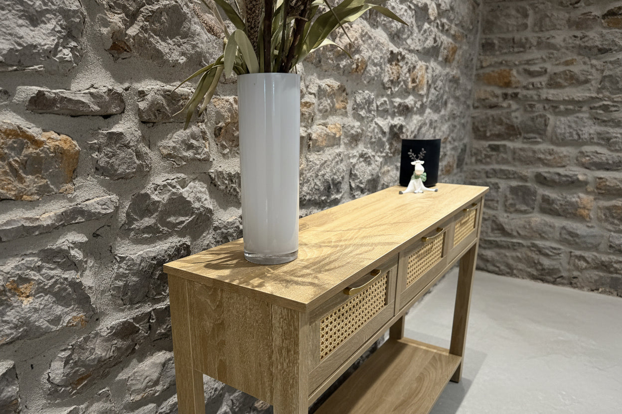 Rattan Drawer Console Table – 120cm