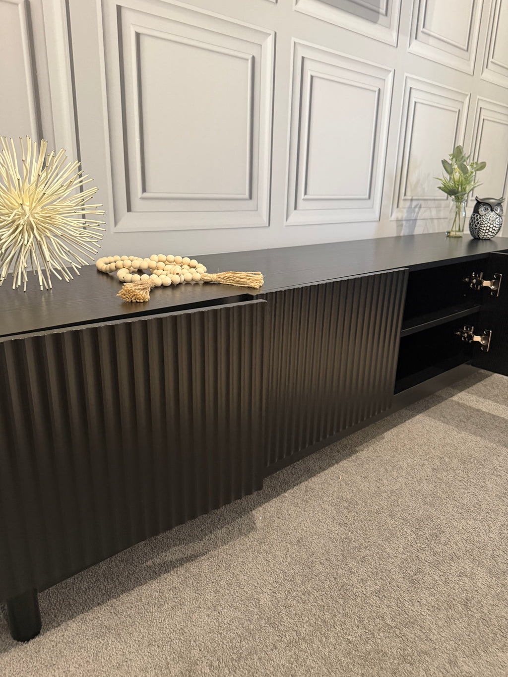 TV Entertainment Unit - 4 Door - 180cm - Black