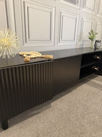 TV Entertainment Unit - 4 Door - 180cm - Black