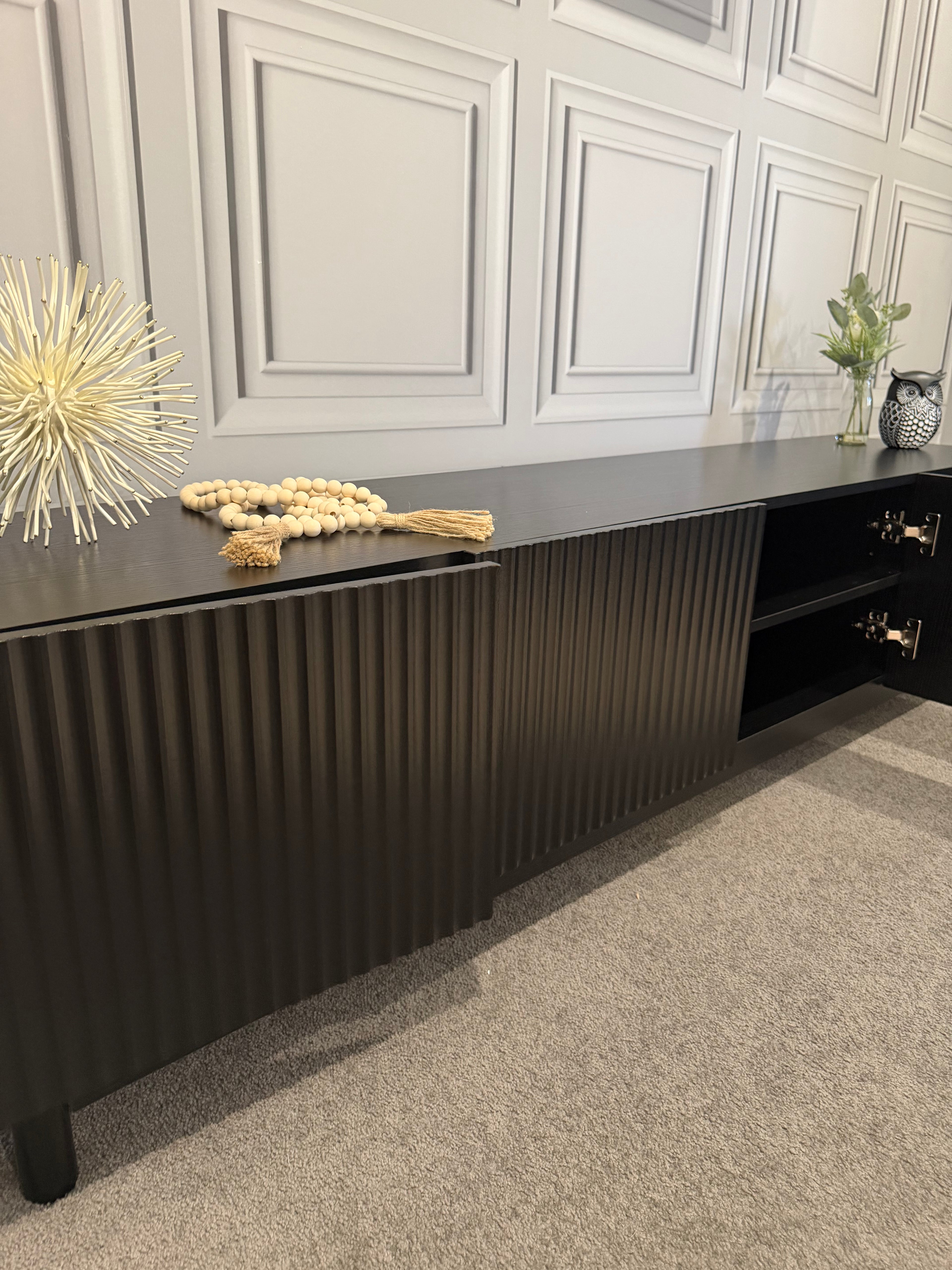 TV Entertainment Unit - 4 Door - 180cm - Black