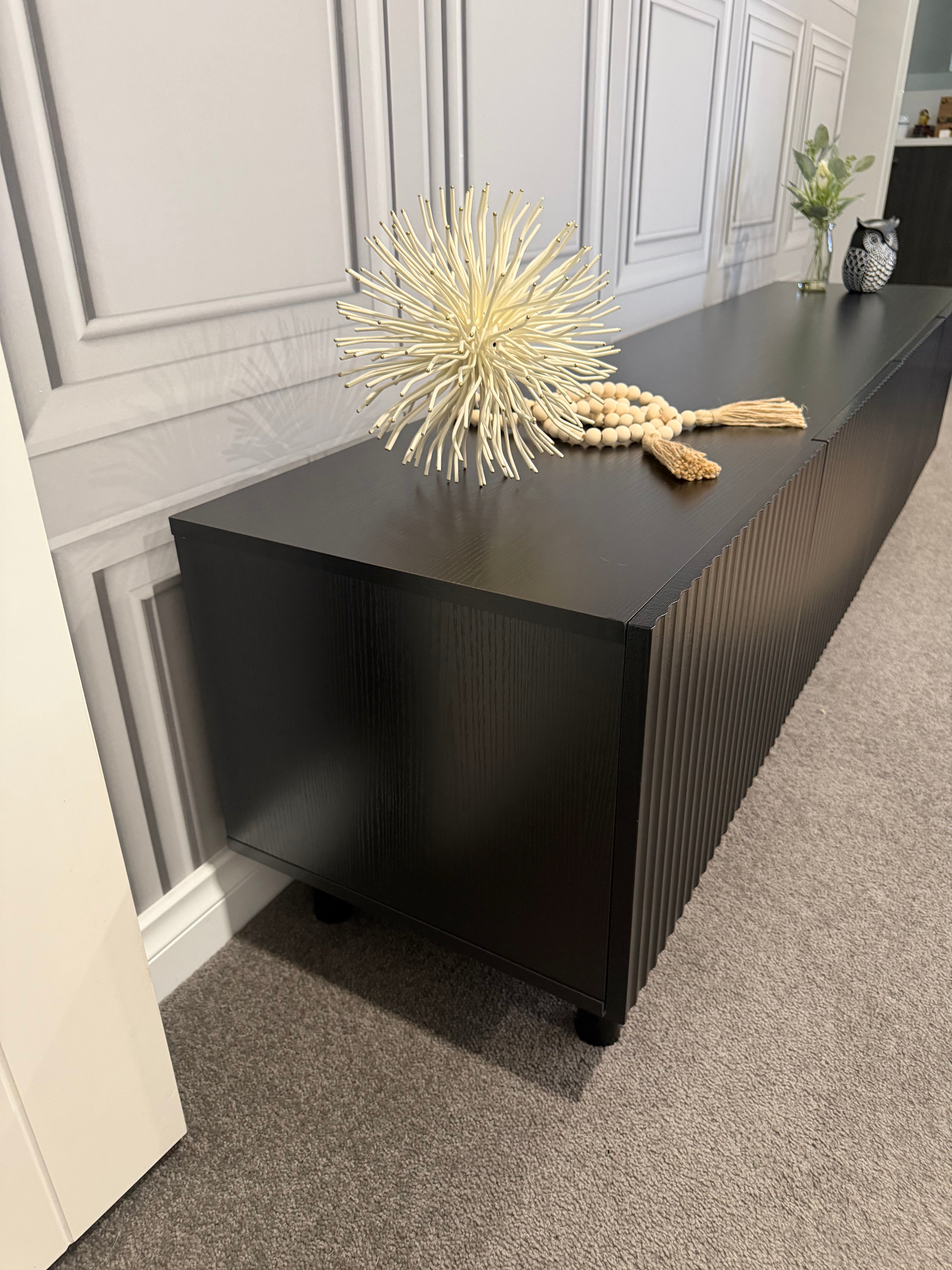 TV Entertainment Unit - 4 Door - 180cm - Black