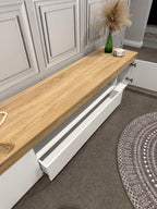TV Entertainment Unit - 180cm - White & Oak