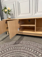 Oak Fluted TV Entertainment Unit